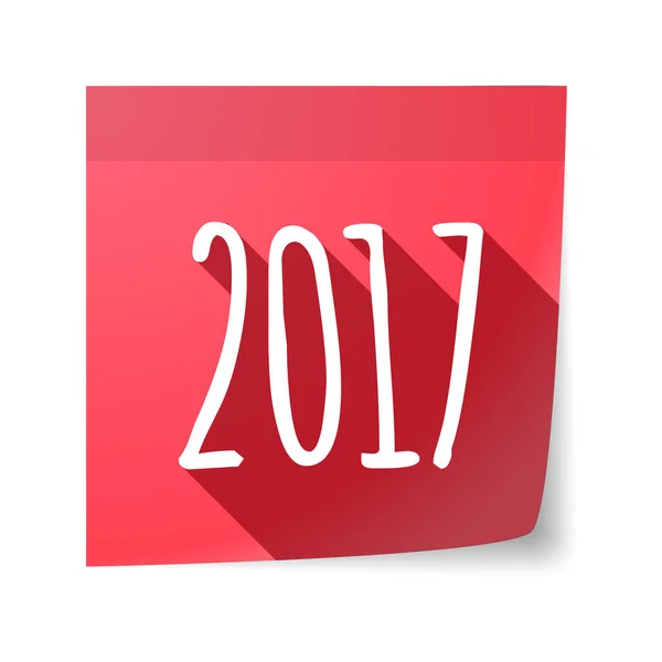 Na białym tle notatka z ikoną numer 2017 roku — Wektor stockowy