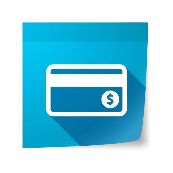 Nota adesiva isolada com cartão de crédito — Vetor de Stock
