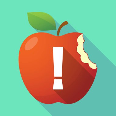 Uzun gölge elma meyve simgesi hayranlık işareti