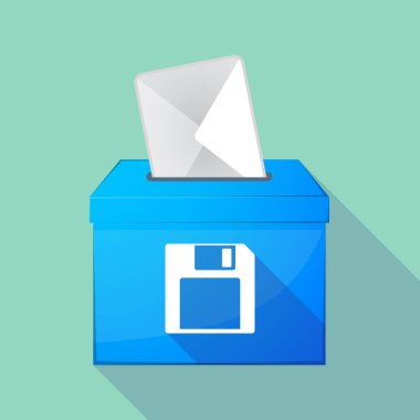 Uzun gölge oy sandığı ile yumuşak ve sarkık yuvarlak yüzey