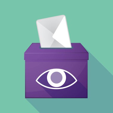 Uzun gölge oy sandığı bir göz ile