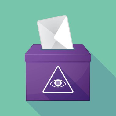 Uzun gölge oy sandığı ile bütün bir gören göz