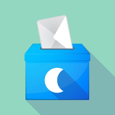 Uzun gölge oy sandığı bir moon ile