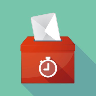 Uzun gölge oy sandığı bir zamanlayıcı ile