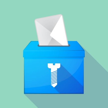 Uzun gölge oy sandığı bir vida ile