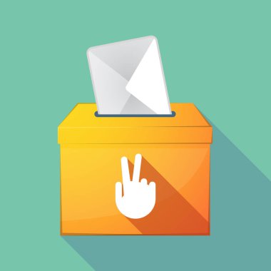 Uzun gölge oy sandığı bir zafer el ile