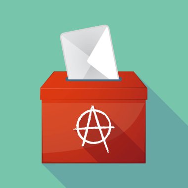 Uzun gölge oy sandığı Anarşi işareti