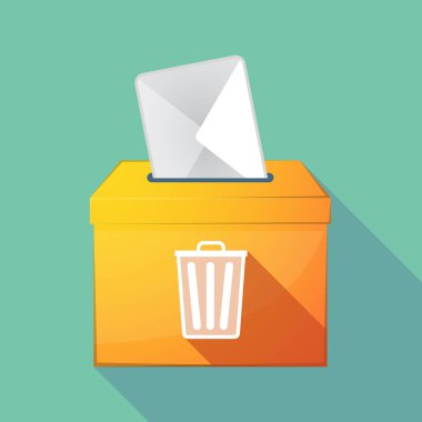 Uzun gölge oy sandığı bir çöp ile olabilir