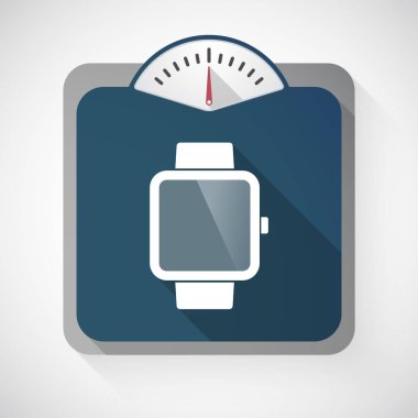 Uzun gölge ağırlık ölçek akıllı saat takan