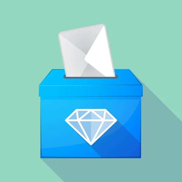 Pitkä varjo äänestyslaatikko timantti — vektorikuva