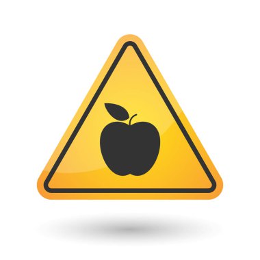Bir elma ile izole tehlike sinyali simgesi