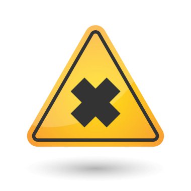 Rahatsız edici bir madde işareti ile izole tehlike sinyali simgesi