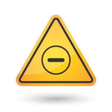 Bir çıkarma işareti ile izole tehlike sinyali simgesi