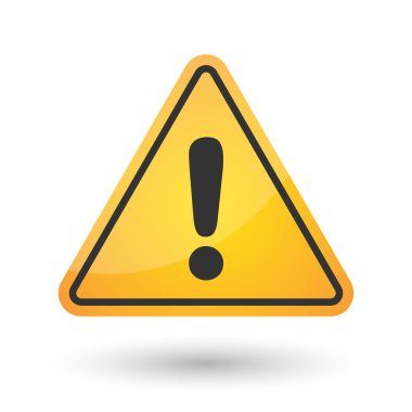 İzole tehlike sinyali simgesi exclamarion işareti