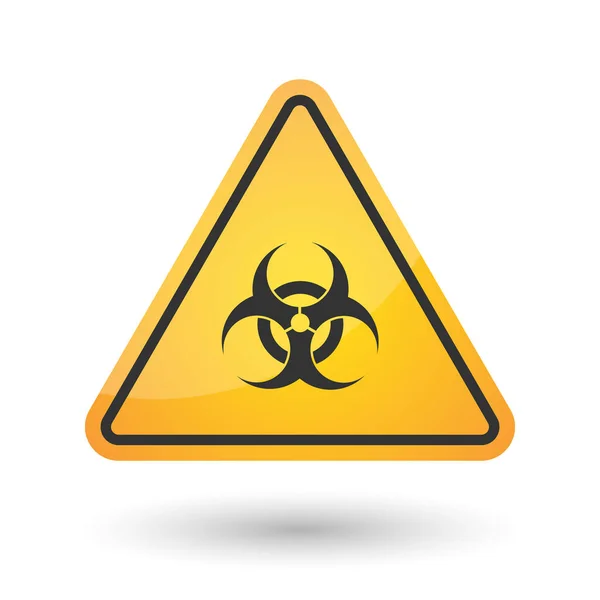 Isolated danger signal icon with a biohazard sign — Stock Vector