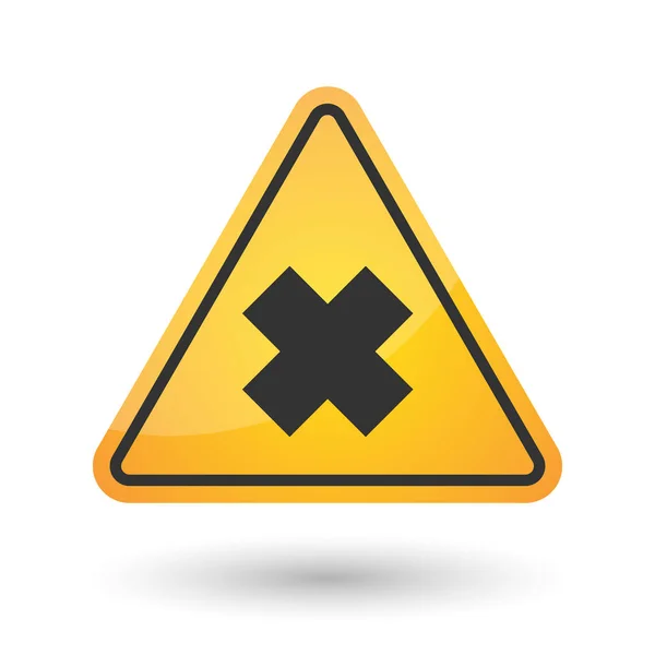 Icono de señal de peligro aislado con un signo de sustancia irritante — Vector de stock