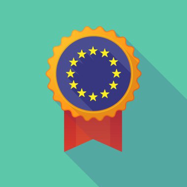 Uzun gölge kartı AB bayrak yıldız ile