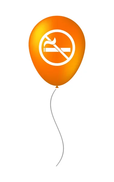 Isolerade luftballong med en rökning förbjuden-skylt — Stock vektor