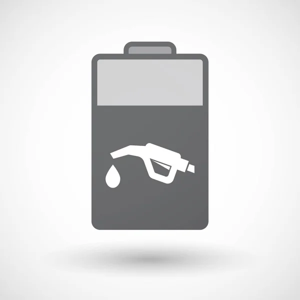 Icona della batteria isolata con icona del tubo del gas — Vettoriale Stock