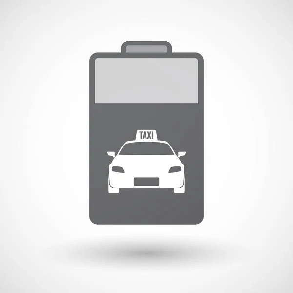 Isolated battery icon with  a taxi icon — Stock Vector