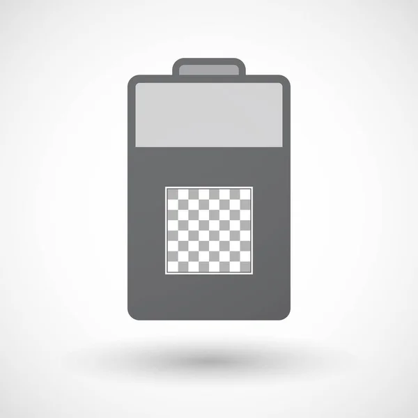 Icona batteria isolata con scacchiera — Vettoriale Stock