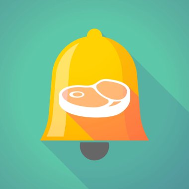 Uzun gölge zil simgesini bir biftek simgesiyle