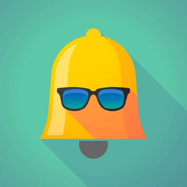 Uzun gölge zil simgesini bir güneş gözlüğü simgesiyle