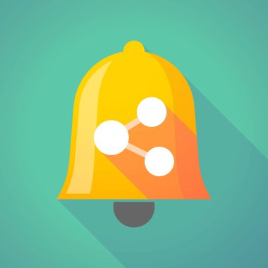 Uzun gölge zil simgesini ağ işaretiyle