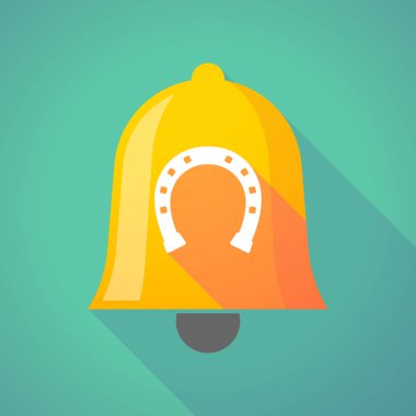 Uzun gölge zil simgesini bir at nalı işareti ile