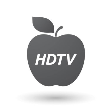 Metin Hdtv ile izole elma meyve
