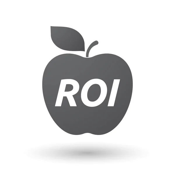 Fruto de manzana aislado con el retorno del acrónimo de inversión RO — Vector de stock