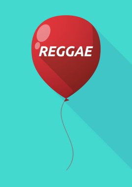 Uzun gölge balon Reggae metinle