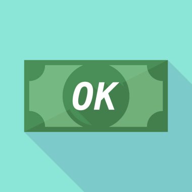 Uzun banka Not metni ile Ok gölge