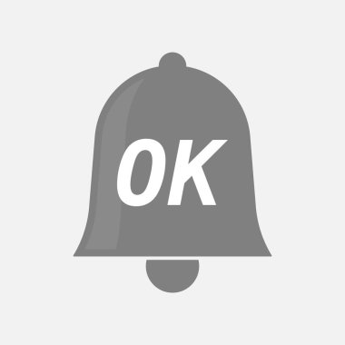 Tamam metinle izole zil simgesini