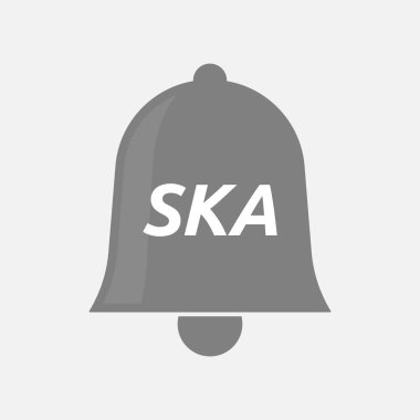 Ska metinle izole zil simgesini