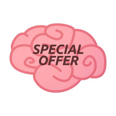 Özel Fırsat metin ile izole beyin simgesi