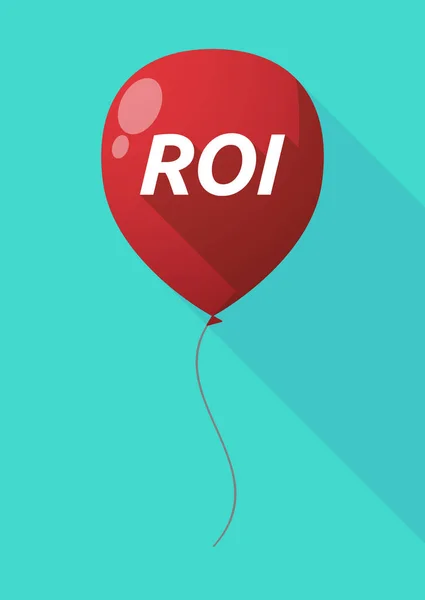 Ballon ombragé avec retour sur investissement acronyme ROI — Image vectorielle