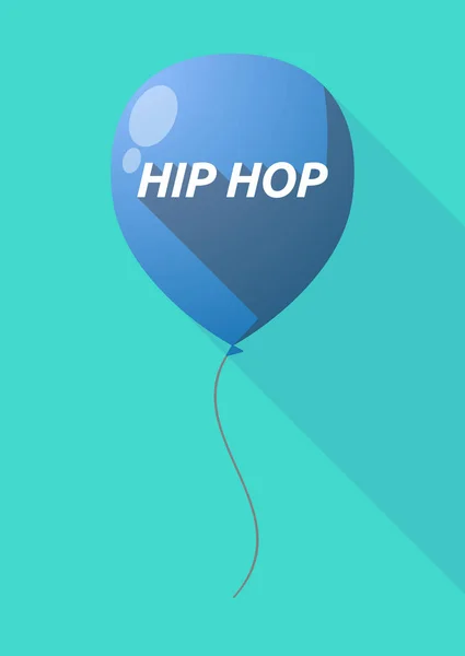 Lange schaduw ballon met de tekst Hip Hop — Stockvector