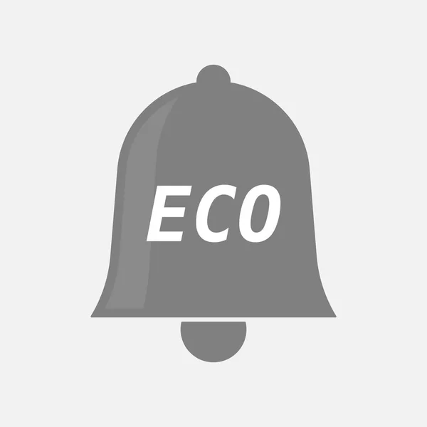 Geïsoleerde belpictogram met de tekst Eco — Stockvector