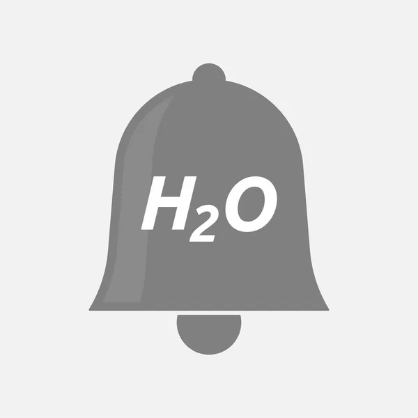 Icono de campana aislada con el texto H2O — Vector de stock