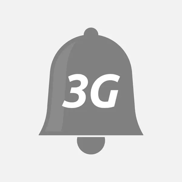 Ícone de sino isolado com o texto 3G —  Vetores de Stock