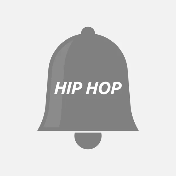 Geïsoleerde belpictogram met de tekst Hip Hop — Stockvector