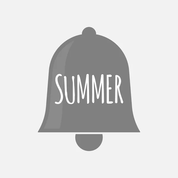 Isoliertes Glockensymbol mit dem Text Sommer — Stockvektor