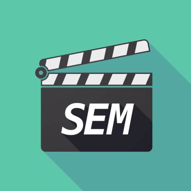 Uzun gölge clapper kurulu metin Sem ile