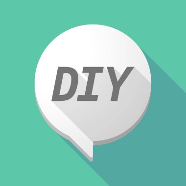 Uzun gölge çizgi roman balon DIY metinle