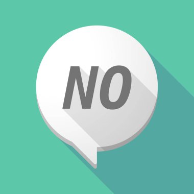 Uzun çizgi roman balon metni ile hayır gölge