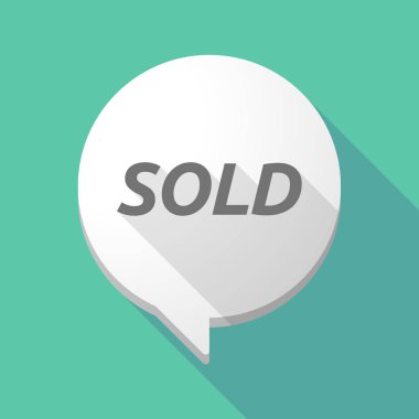 Uzun gölge çizgi roman balon ile metin satıldı