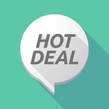 Uzun gölge çizgi roman balon metni ile sıcak fırsat