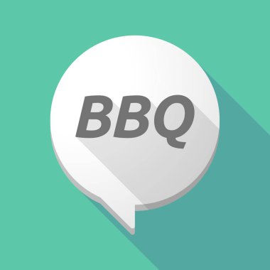 Uzun gölge çizgi roman balon metin Barbekü ile