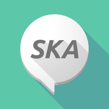 Uzun gölge çizgi roman balon Ska metinle